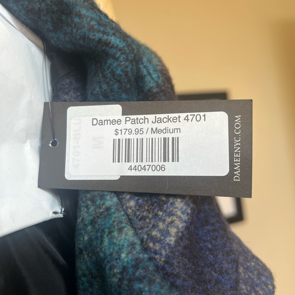 Damee Overlapped Square Button Blue Patch Jacket - new with tags - Picture 4 of 5